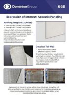 Acoustic Paneling - EXPRESSION OF INTEREST (668)