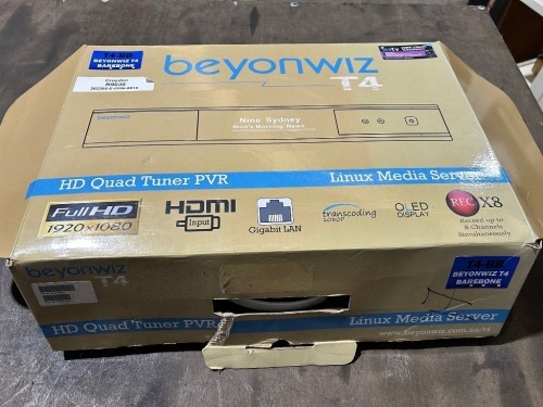 BEYONWIZ T4 HD QUAD TUNER PVR. NEW IN BOX