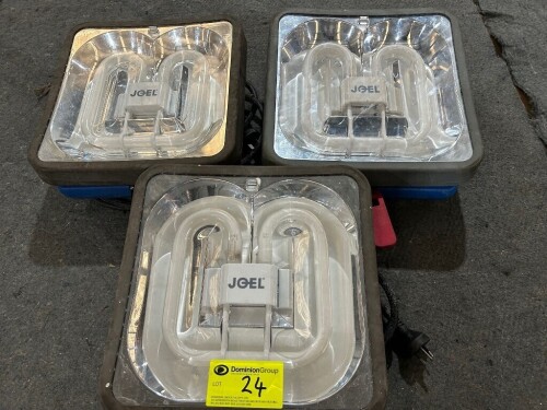 3 X JOEL WORK LIGHTS. 240 VOLT. ( 2109. 2110. 2111 )