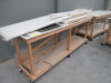 3 X TIMBER MOBILE WORKBENCHES - 2