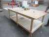 3 X TIMBER WORKBENCHES - 3