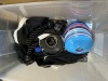 BULK PALLET OF ITEMS: 1 X BRILLIANT BASICS COMPACT DIGITAL MICROWAVE MODEL: EM720CRL (F)-PM. 1 X BOX OF AIR LOCKER BRANDED VARIOUS SIZED RESISTANCE BANDS.1 X BROTHER PRINTER MODEL #HL-L2305W. 1 X BOX OF TRAINING CONES. CLAMPS. AND BELTS. 1 X MAKITA 18V CO - 4