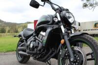 2022 KAWASAKI VULCAN S EN650D. VIN: JKAENED22PDA31430. ODOMETER 1017 KLM (SHOWING). DARK GREY IN COLOUR. 6 SPEED MANUAL TRANSMISSION. 649CC. ABS. ELECTRIC START. DIGITAL SPEEDOMETER. MULTI-FUNCTION LCD SCREEN. ANALOGUE STYLE TACHOMETER. LED LIGHTS. HEIGHT