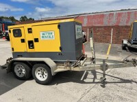 2017 ATLAS COPCO TRAILER MOUNTED DIESEL POWERED GENERATOR. 30KVA.