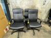 SWIVEL OFFICE CHAIR BLACK ON CASTORS. HEIGHT ADJUSTABLE.