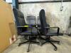 SWIVEL OFFICE CHAIR BLACK ON CASTORS. HEIGHT ADJUSTABLE. - 2