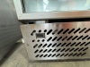 ANVIL AIRE REFRIGERATED SHOWCASE. 3 1/2 DOORS. MODEL: UBG6240. SERIAL: UBG6240/0918/302. STAINLESS STEEL. ON CASTORS. THREE WIRE SHELVES. 220-240 VOLT. APPROX: 2400MM (W) 610MM (D) X 950MM (H). - 5