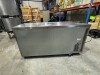HOSHIZAKI UNDER COUNTER FREEZER. TWO DOOR. MODEL: FTC-150MNA. SERIAL: G00878C. 230 VOLT. STAINLESS STEEL. FOUR WIRE SHELVES. NOTE: RUST MARKS AT RIGHT HAND SIDE ON TOP AND ON RIGHT HAND SIDE ON BOTTOM. ON CASTORS. APPROX: 1500MM (W) X 600MM (D) X 800MM (H - 3