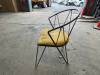 6 X METAL AND FABRIC CHAIRS. POWDER COATED FRAME. FABRIC SEAT. MINOR MARKS AND SCRATCHES. APPROX: 500MM (W) X 450MM (D) X 790MM (H). - 3