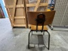 4 X TIMBER AND METAL CHAIRS. MINOR MARKS AND SCRATCHES. ADJUSTABLE BACKREST. APPROX: 430MM (W) X 500MM (D) X 800MM (H). - 4