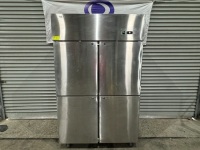 1 X COMMERCIAL BEST TOP UPRIGHT FREEZER. STAINLESS STEEL 4 DOOR. 1010 LITRE CAPACITY. MODEL CFT48-4. FITTED WITH SELF CONTAINED MOTOR.