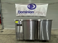 1 X2022 QUIPWELL UNDER BENCH FREEZER. STAINLESS STEEL 2 DOOR. MODEL WC1278. SERIAL NUMBER YPF9027SAU210032208120070006. FITTED WITH SELF CONTAINED MOTOR. 1200 W X 700 D X 850 H.