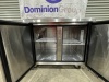 1 X2022 QUIPWELL UNDER BENCH FREEZER. STAINLESS STEEL 2 DOOR. MODEL WC1278. SERIAL NUMBER YPF9027SAU210032208120070006. FITTED WITH SELF CONTAINED MOTOR. 1200 W X 700 D X 850 H. - 2
