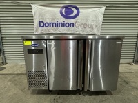 1 X 2022 QUIPWELL UNDER BENCH FREEZER. STAINLESS STEEL 2 DOOR. MODEL WC1278. SERIAL NUMBER YPF9027SAU210032208120070003. FITTED WITH SELF CONTAINED MOTOR. 1200 W X 700 D X 850 H.