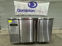 1 X 2022 QUIPWELL UNDER BENCH FREEZER. STAINLESS STEEL 2 DOOR. MODEL WC1278. SERIAL NUMBER YPF9027SAU210032208120070009. FITTED WITH SELF CONTAINED MOTOR. 1200 W X 700 D X 850 H.