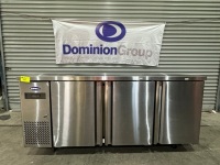 1 X 2022 QUIPWELL MOBILE UNDER BENCH FREEZER.STAINLESS STEEL 3 DOOR. MODEL WC1878. SERIAL NUMBER YPF9047SAU2100322081700070003 . FITTED WITH SELF CONTAINED MOTOR. 1800 W X 700 D X 850 H.