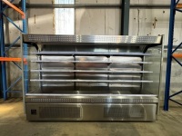 1 X 2024 UPRIGHT OPEN FRONT WIND CURTAIN CABINET. SERIAL NUMBER 240500001. FITTED WITH SELF CONTAINED MOTOR. 3000 W X 700 D X 2000 H.