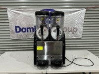 1 X COROLLA SLUSHIE MACHINE. BENCH TYPE. TWIN HEAD (2 X 12 LITRE DISPENSERS). MODEL FABIGANI-2S. SERIAL NUMBER ROYAL-1612E1268.