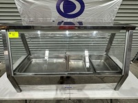 1 X 2021 ROBAND BAIN MARIE. 3 X STAINLESS STEEL DISHES. 240 VOLT. MODEL E14. SERIAL NUMBER 15223. 1140 W X 410 D X 670 H.