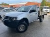 11/2012 (COMPLIED) MITSUBISHI TRITON GL 4 X 2 SINGLE CAB CHASSIS. 2.4LT 4 CYLINDER PETROL ENGINE. 5 SPEED MANUAL TRANSMISSION. FULL ELECTRICS. 1 X KEY. NO BOOKS. FITTED WITH 2.4MT ALUMINIUM DROP SIDE TRAY BODY. TOOL BOX. TOW BAR. KLM: 157266 (SHOWING). RE - 2