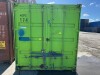 STEEL 20 FOOT SHIPPING CONTAINER. DAMAGED DOORS. - 2