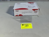 36 X PLASTIC NAME PLATES.