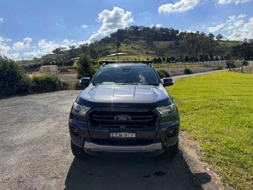 06/2019 FORD RANGER WILDTRACK. DUAL CAB UTE. DIESEL. 4X4. AUTOMATIC TRANSMISSION. ODOMETER 170074 (SHOWING). REGO EEM19F. VIN MPBUMFF50KX236184. COLOUR METEOR GREY. BLACK LEATHER INTERIOR. TINTED WINDOWS. AIR CONITIONING. MULTI-FUNCTION CONTROL COLOUR SCR