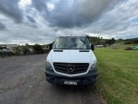 08/2017 MERCEDES SPRINTER REFRIGERATED VAN. DIESEL. AUTOMATIC TRANSMISSION. REGO EMH32X. ODOMETER 306933 (SHOWING). VIN WDB9066332P511435. 4 DOORS. 3 SEATS. COLOUR DISPLAY SCREEN. BLUETOOTH. NO MANUALS OR SERVICE BOOKS. DENT ON LEFT HAND SIDE OF THE REAR 