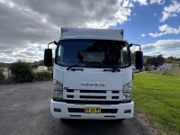 2008 ISUZU SERIES II 205. FITTED WITH 6.2MT PANTECH BODY. DIESEL. MANUAL TRANSMISSION. REGO AV60MY. VIN JALFRR90M87000085. ODOMETER 617930 (SHOWING) GVM 1040. 1200 MM SIDE DOOR WITH FOLD OUT STEP.TAIL LIFT 2000KG MAXIMUM CAPACITY. NOSE CONE. HILL START. E