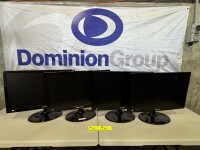 4 X SAMSUNG MONITOR. MODEL S22C300B. 24 INCH SCREEN. POWERS ON. PLEASE NOTE NO POWER CORDS. (USED).